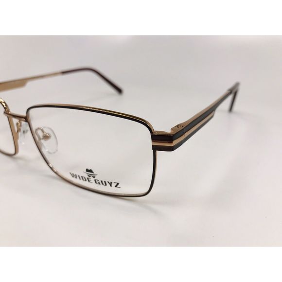 New Wide Guyz Brown LUCKY Eyeglasses 60mm for The Stylish Large Man - Picture 4 of 11